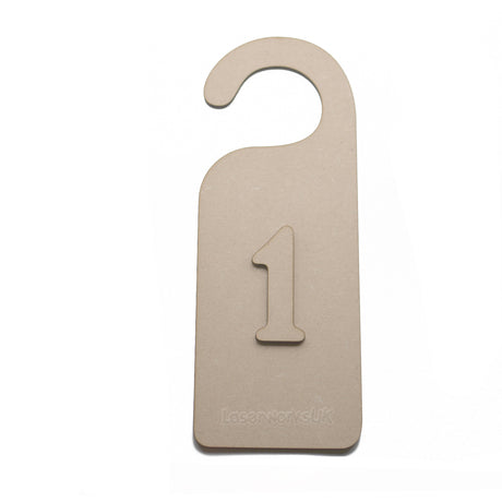 3x Door Handle Signs - Blank Hangers - LaserworksUK