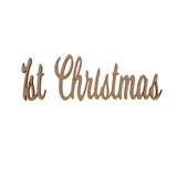 1st Christmas Wooden words