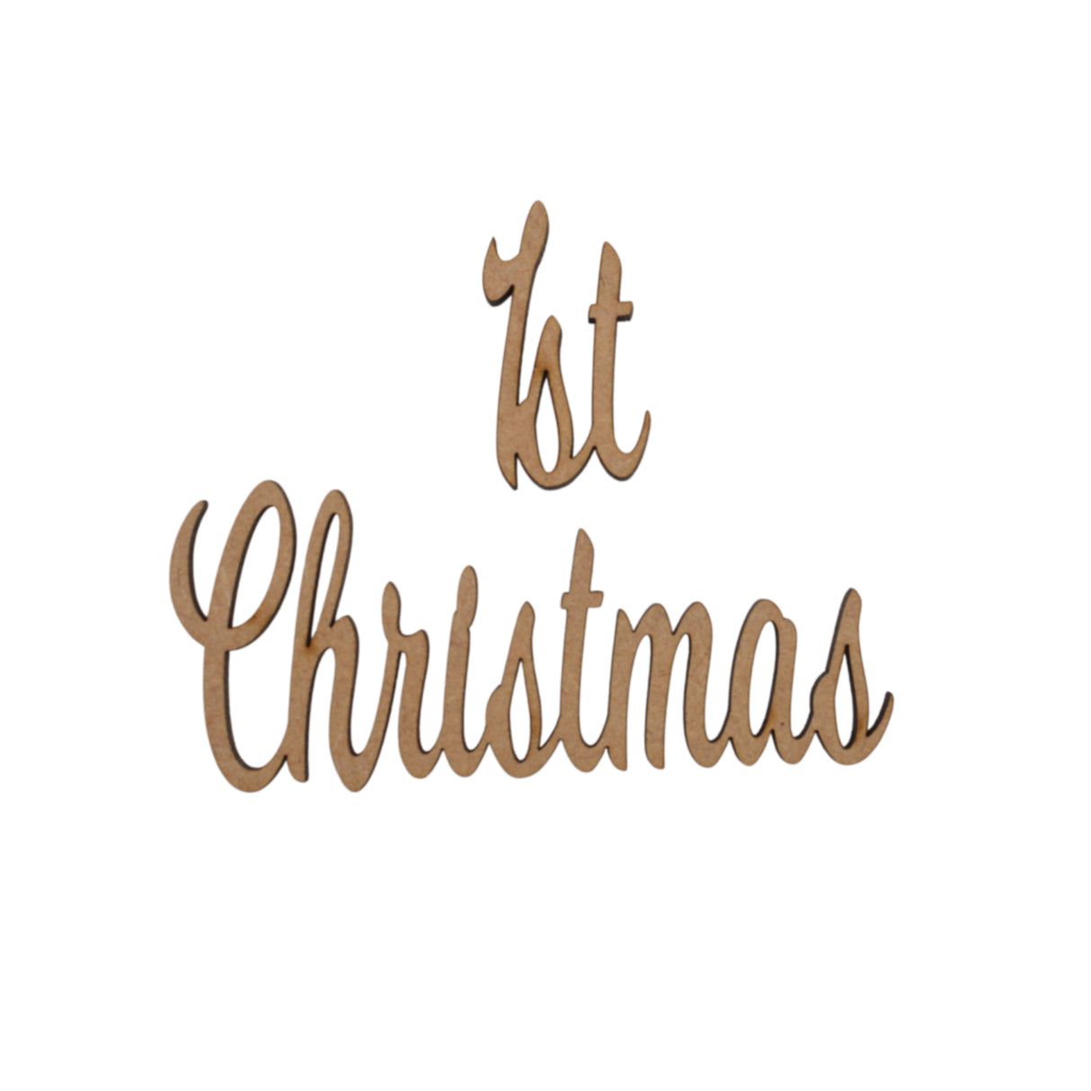 1st Christmas Wooden words