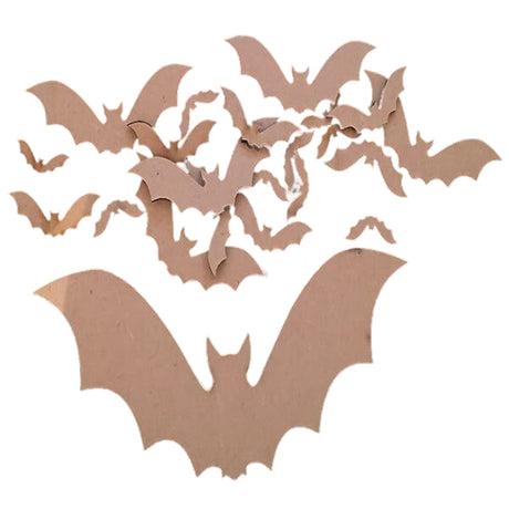 22 x Halloween Bats, Laser Cut MDF Shapes  Embellishment,Spooky,Crafts,Scary - Laserworksuk