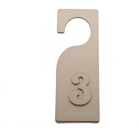 3x Door Handle Signs - Blank Hangers - LaserworksUK