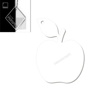 Acrylic Apple Keyring - Laserworksuk
