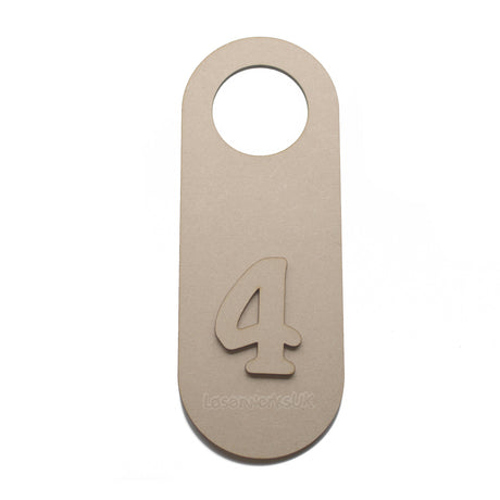 3x Door Handle Signs - Blank Hangers - LaserworksUK