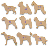 Wooden MDF Dog Craft Shapes - 60+ Breeds Available - Laserworksuk