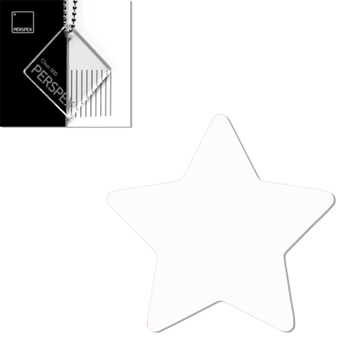 Acrylic Star Blanks (8cm Pack of 7)