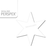 Acrylic 6 sided Star Blanks (3cm Pack of 18) - Laserworksuk