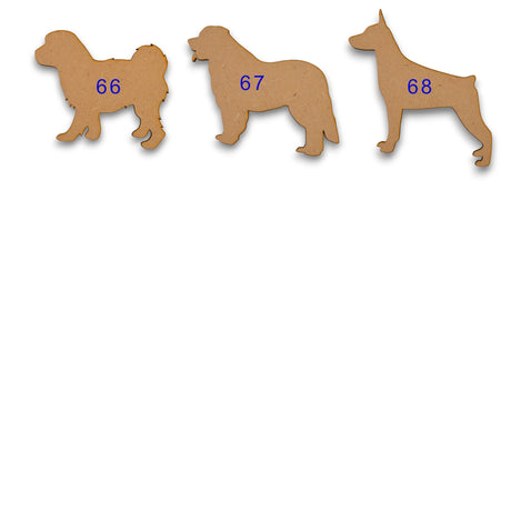 Wooden MDF Dog Craft Shapes - 60+ Breeds Available - Laserworksuk