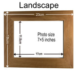 Personalised Photo Frame - Solid Oak - Laser Engraved - Laserworksuk