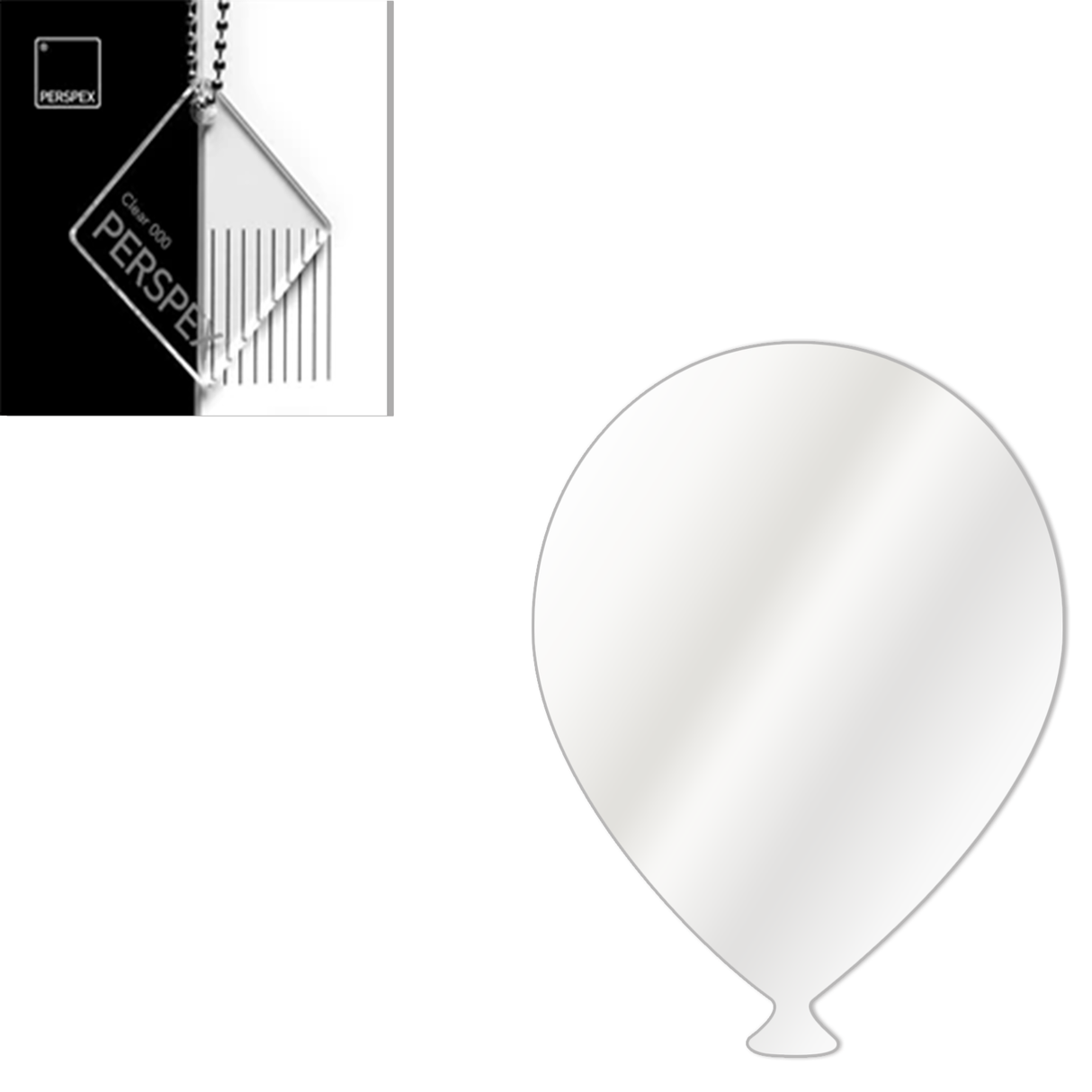 Acrylic Balloons - Party Balloon Blanks (6cm Pack of 7) - Laserworksuk