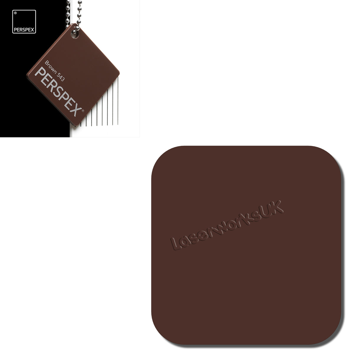 Acrylic Coasters - Square Blanks - (9.5cm Pack of 5) - Laserworksuk