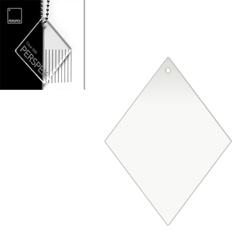 Acrylic Diamond Blank (8cm Pack of 6) - Laserworksuk