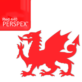 Acrylic Welsh Dragon - Made in Wales - Laser Cut - LaserworksUK