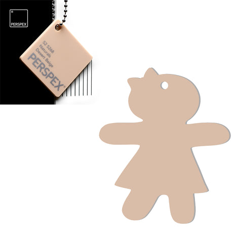 Acrylic Christmas Gingerbread Girl Decorations (Pack of 12) - Laserworksuk