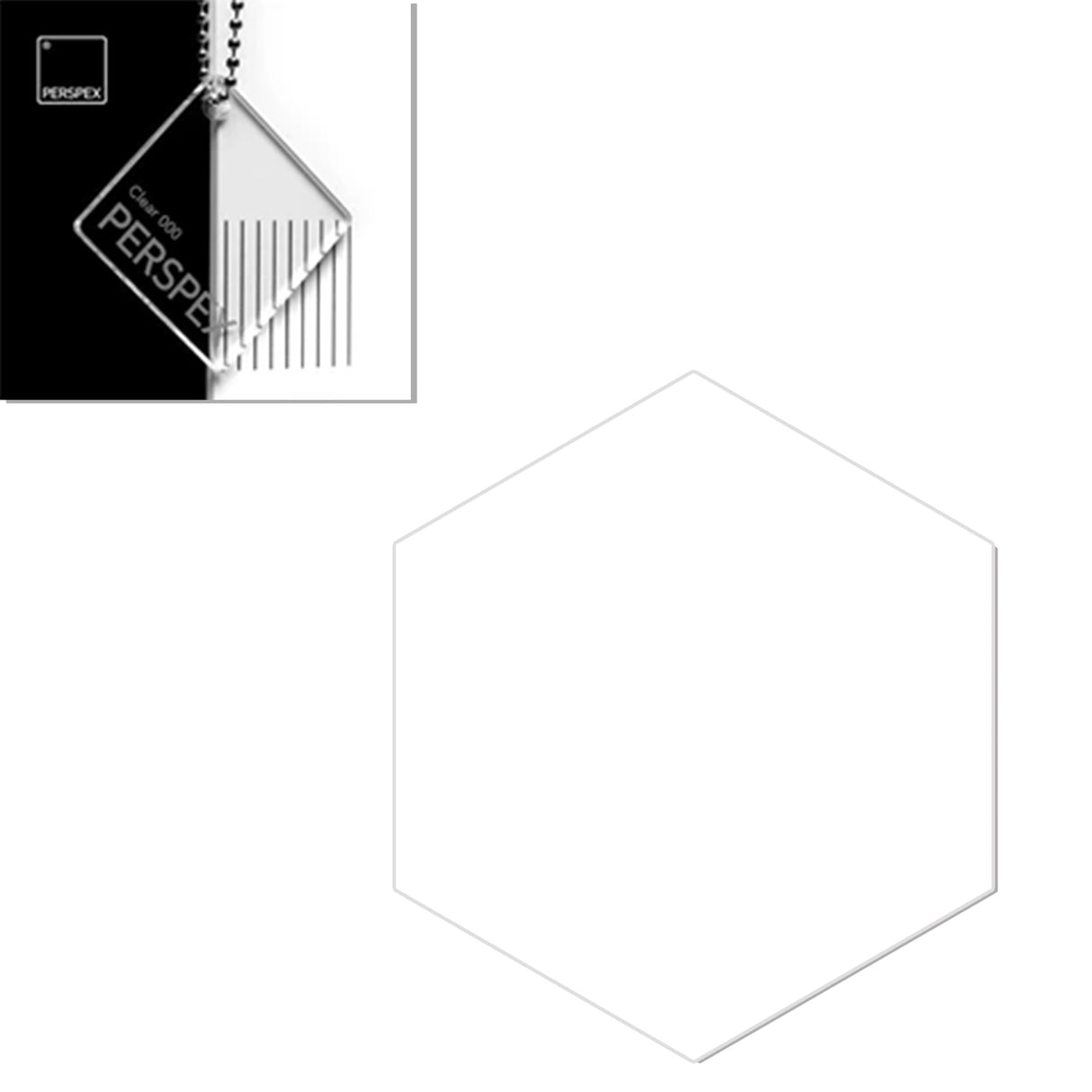 Acrylic Hexagon Blanks (6cm Pack of 9)