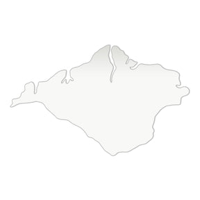 Acrylic Isle of Wight Map Blanks - IOW Craft Map - Laserworksuk