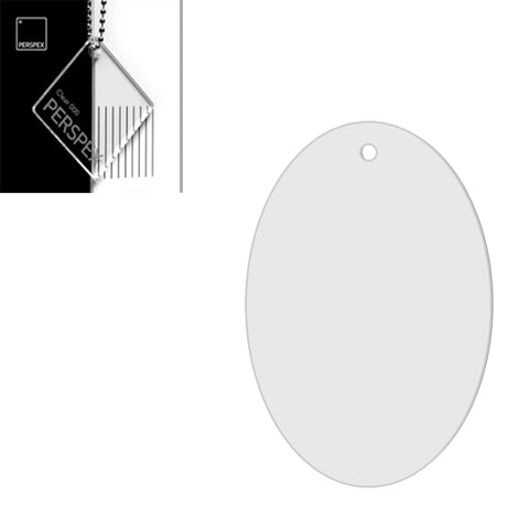 Acrylic Oval Blanks (6cm Pack of 7) - Laserworksuk