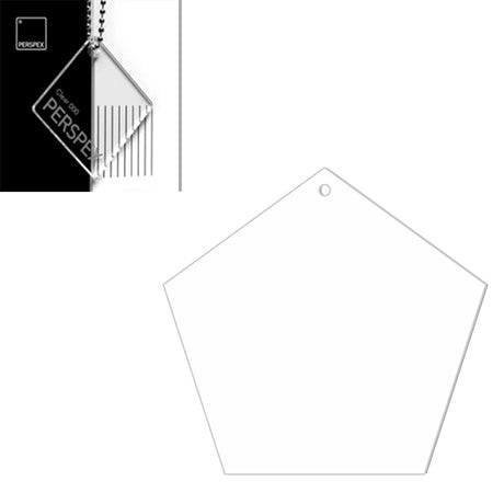 Acrylic Pentagon Blanks (10cm Pack of 5) - Laserworksuk