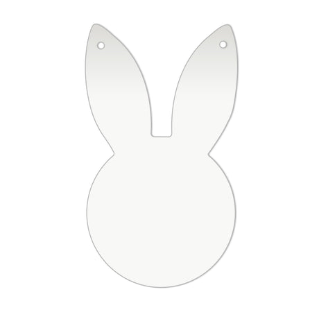 Acrylic Easter Bunny - Rabbit Head Blanks (8cm Pack of 6) - Laserworksuk