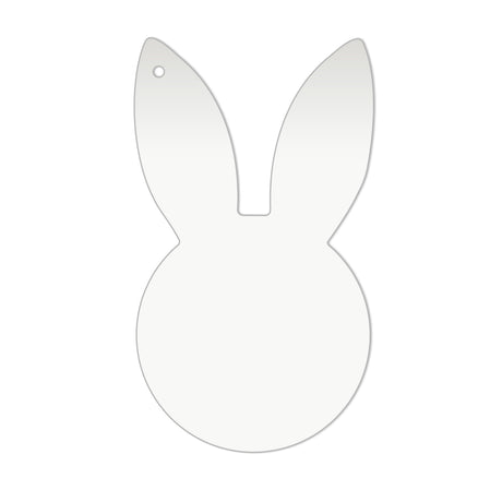 Acrylic Easter Bunny - Rabbit Head Blanks (10cm Pack of 5) - Laserworksuk