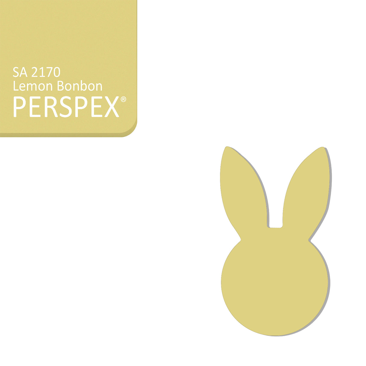 Acrylic Easter Bunny - Rabbit Head Blanks (8cm Pack of 6)