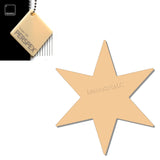 Acrylic 6 sided Star Blanks (3cm Pack of 18) - Laserworksuk