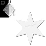 Acrylic 6 sided Star Blanks (3cm Pack of 18) - Laserworksuk