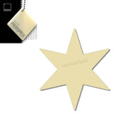 Acrylic 6 sided Star Blanks (3cm Pack of 18) - Laserworksuk