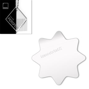 Acrylic 8 Sided Star Rounded Corners (10cm Pack of 5) - Laserworksuk