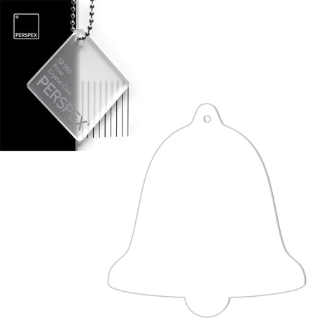 Acrylic Christmas Bell Blanks (12cm) - Laserworksuk
