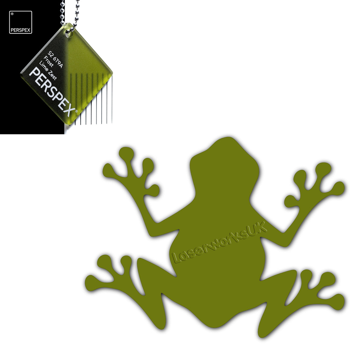 Acrylic Frog Shape - LaserworksUK