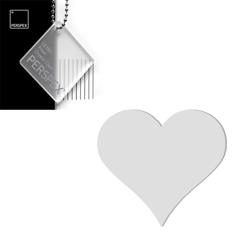 Acrylic Heart Blanks (6cm Pack of 9) - Laserworksuk
