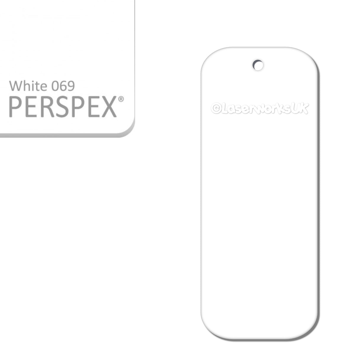 Acrylic Rectangle Keyring Blank Fobs (8cm Pack of 10) - Laserworksuk