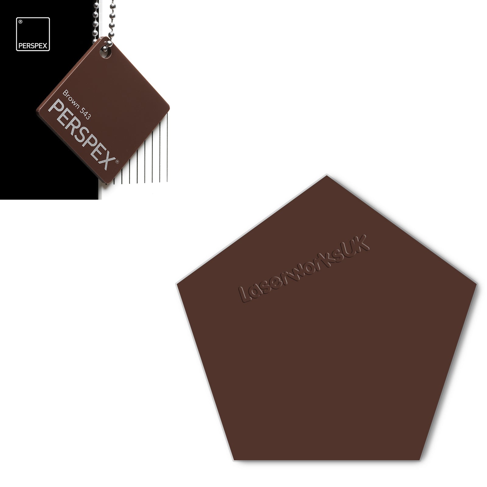 Acrylic Pentagon Blanks (8cm Pack of 6) - Laserworksuk