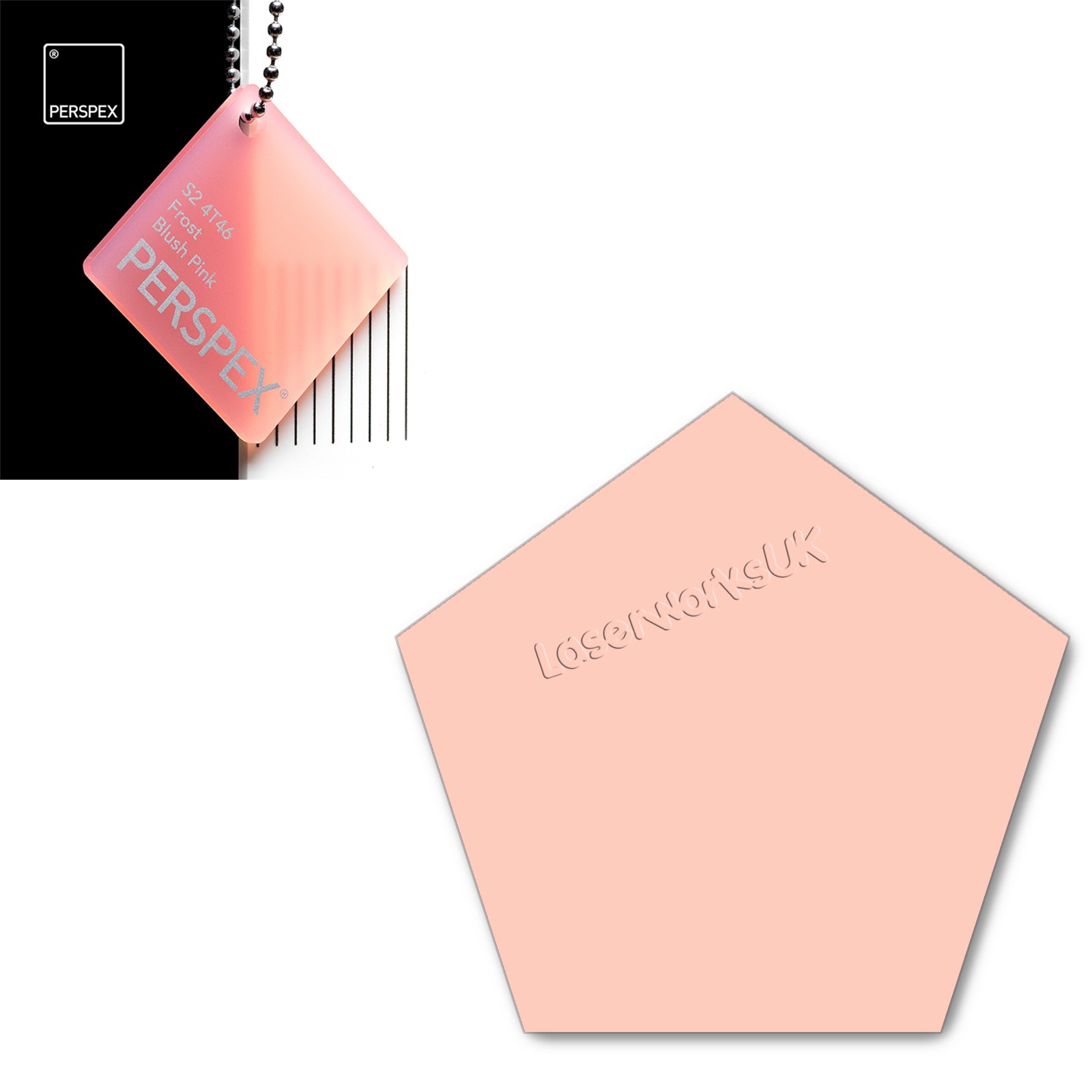 Acrylic Pentagon Blanks (8cm Pack of 6) - Laserworksuk