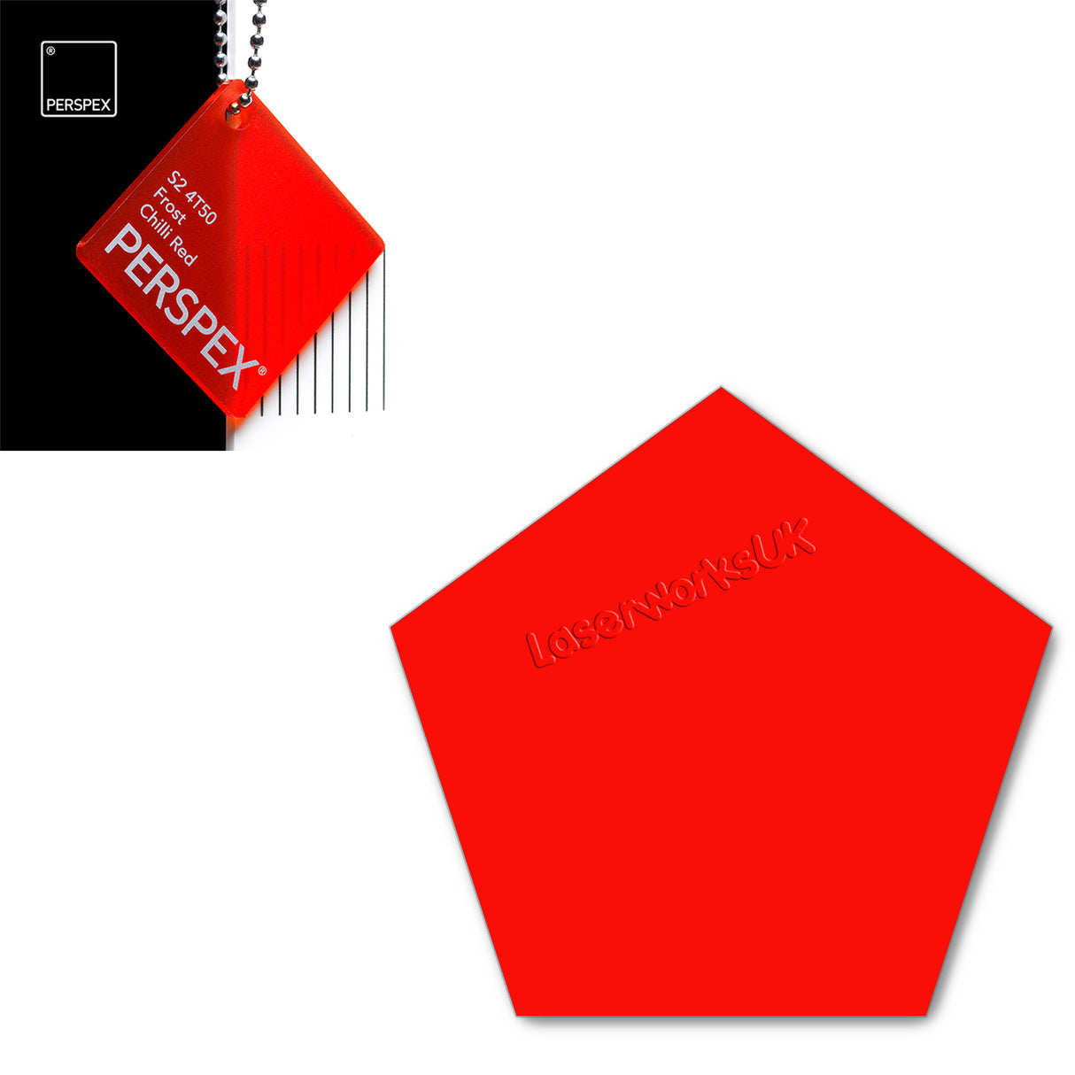 Acrylic Pentagon Blanks (6cm Pack of 8) - Laserworksuk