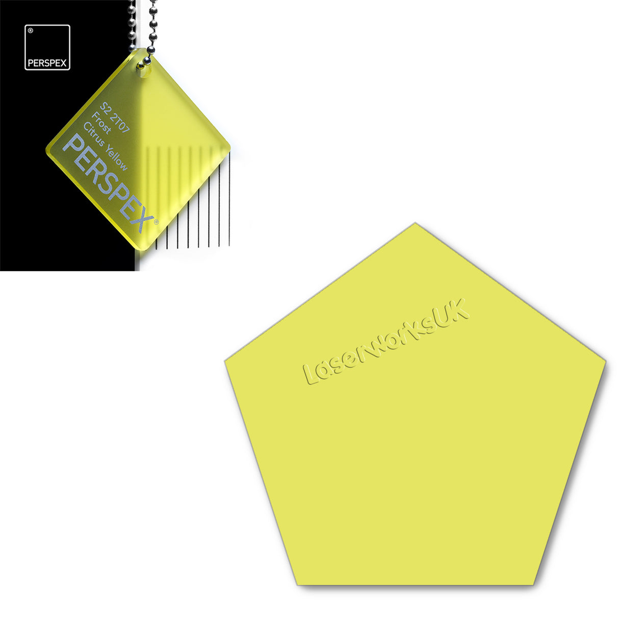 Acrylic Pentagon Blanks (6cm Pack of 8) - Laserworksuk