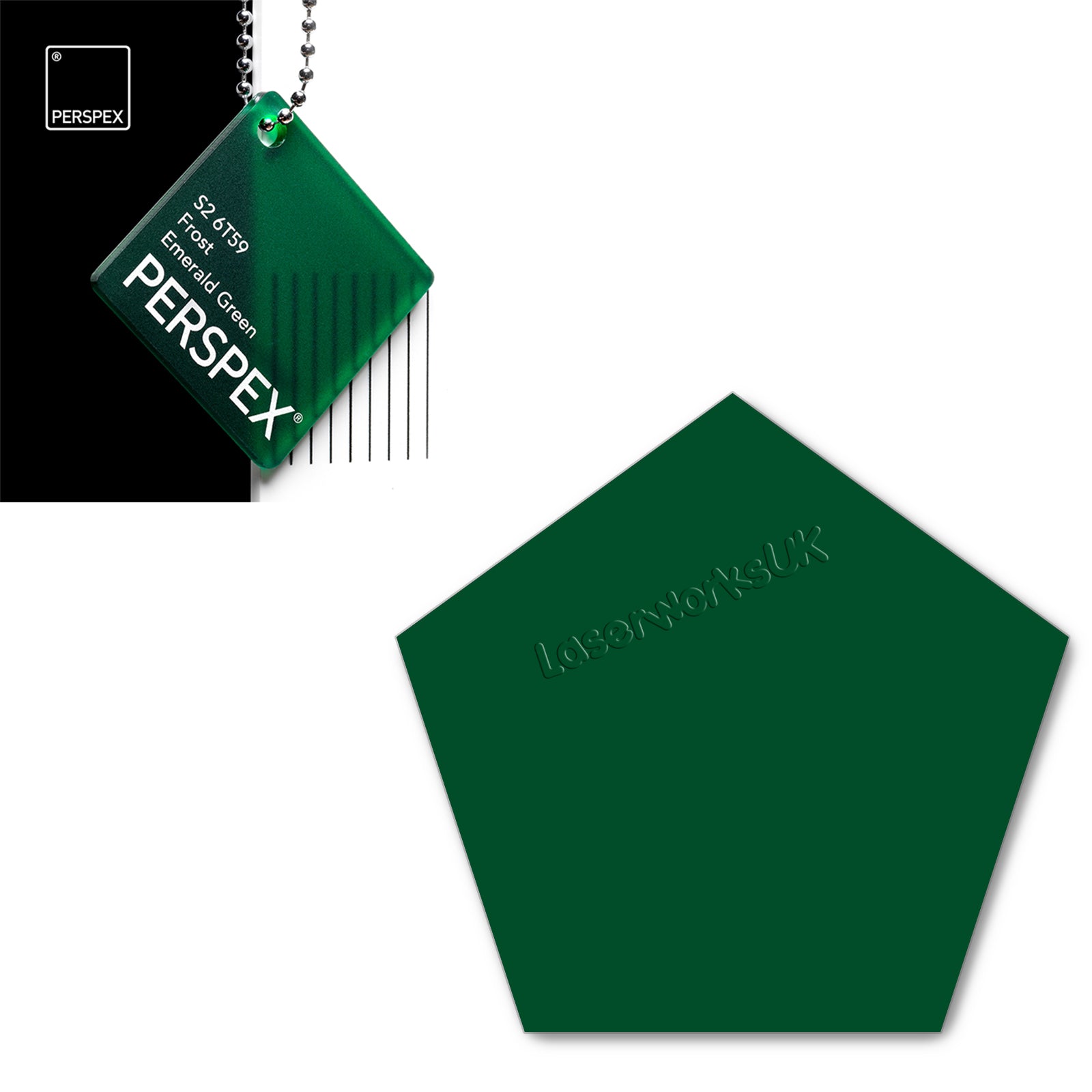 Acrylic Pentagon Blanks (8cm Pack of 6) - Laserworksuk