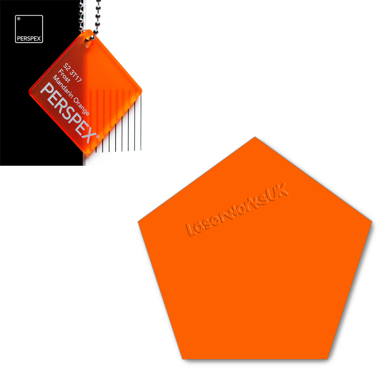 Acrylic Pentagon Blanks (6cm Pack of 8) - Laserworksuk