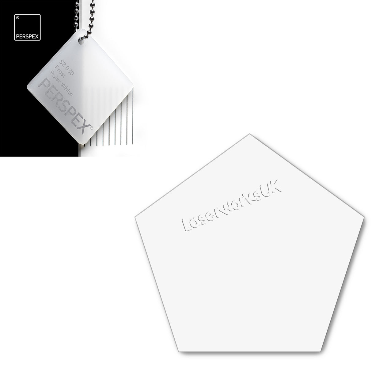 Acrylic Pentagon Blanks (6cm Pack of 8) - Laserworksuk