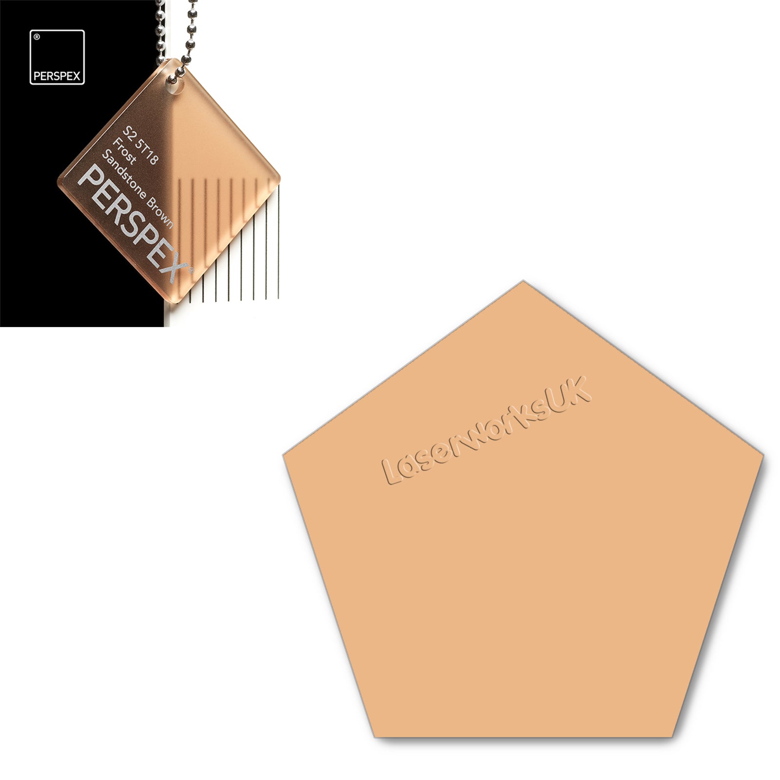 Acrylic Pentagon Blanks (8cm Pack of 6) - Laserworksuk