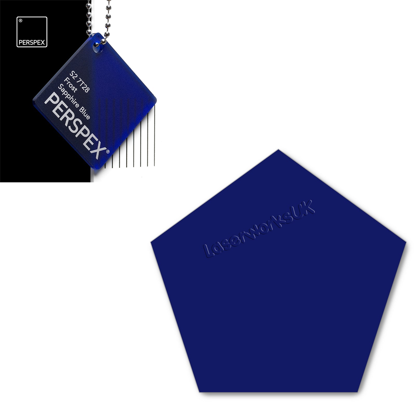 Acrylic Pentagon Blanks (8cm Pack of 6) - Laserworksuk