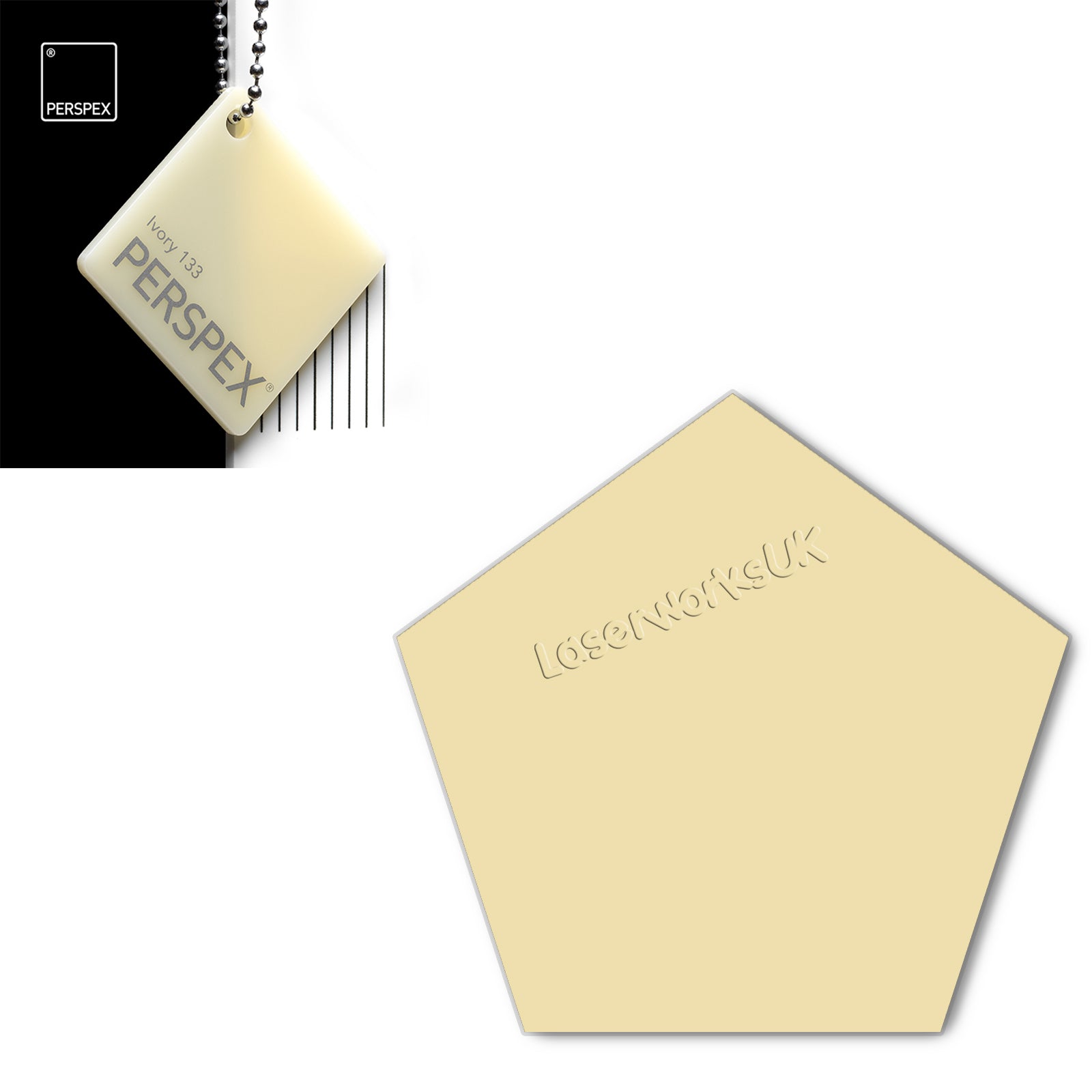 Acrylic Pentagon Blanks (8cm Pack of 6) - Laserworksuk