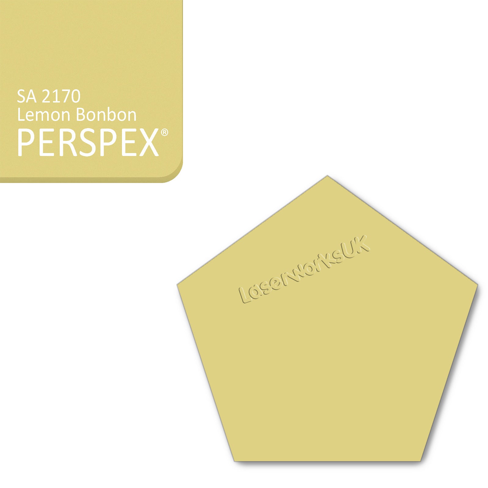 Acrylic Pentagon Blanks (8cm Pack of 6) - Laserworksuk
