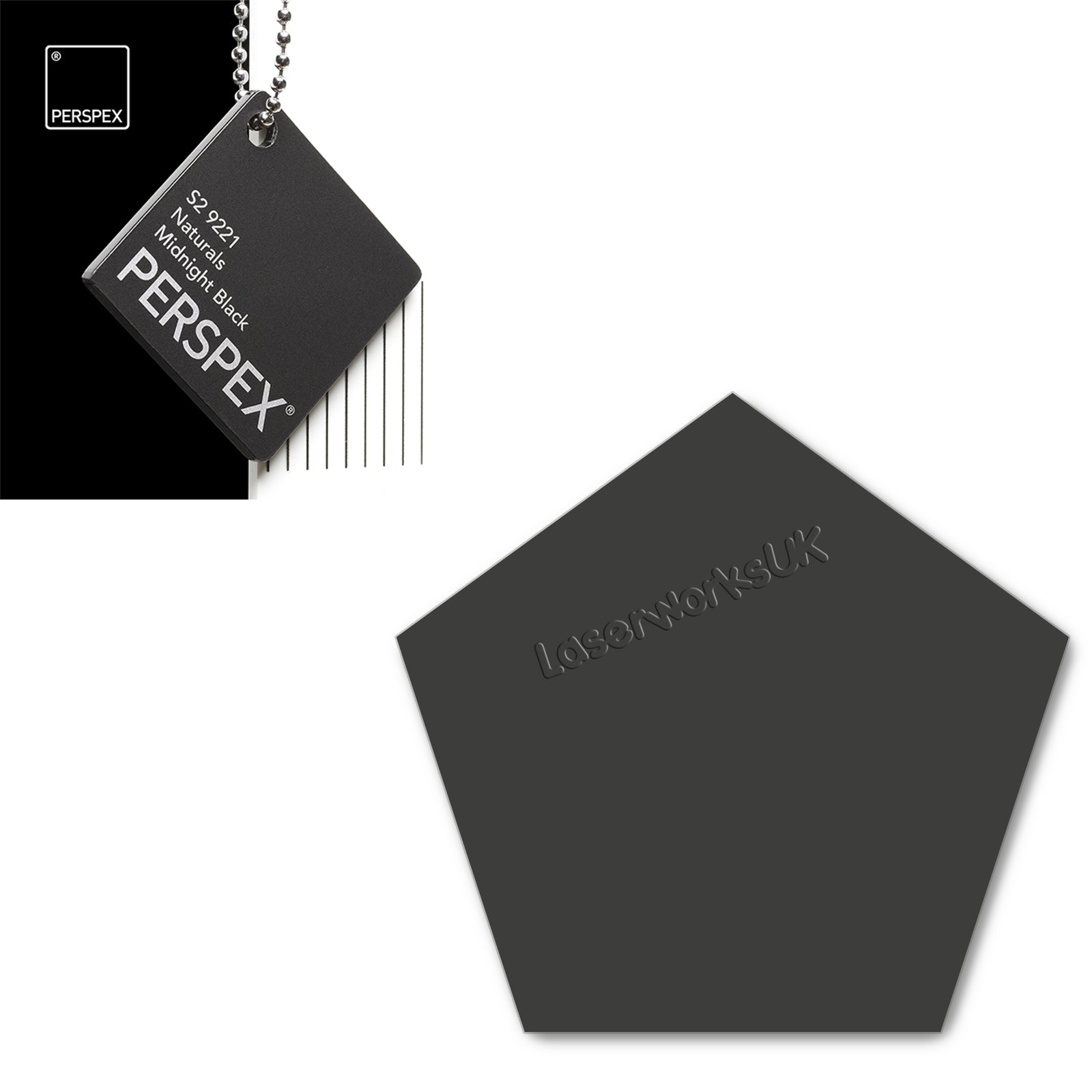 Acrylic Pentagon Blanks (8cm Pack of 6) - Laserworksuk