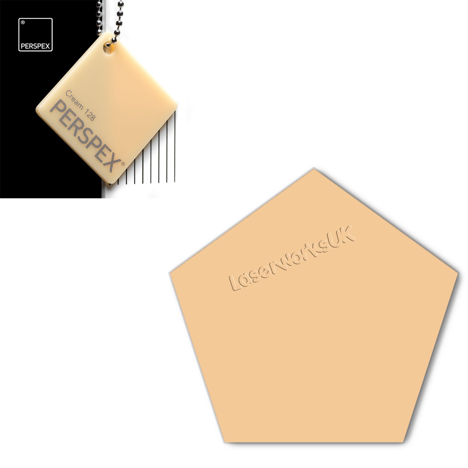 Acrylic Pentagon Blanks (8cm Pack of 6) - Laserworksuk