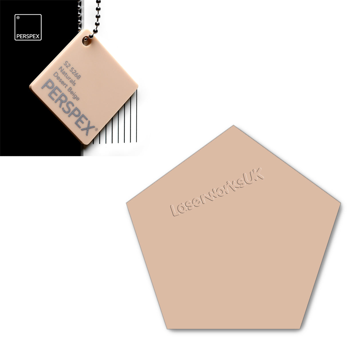 Acrylic Pentagon Blanks (6cm Pack of 8) - Laserworksuk