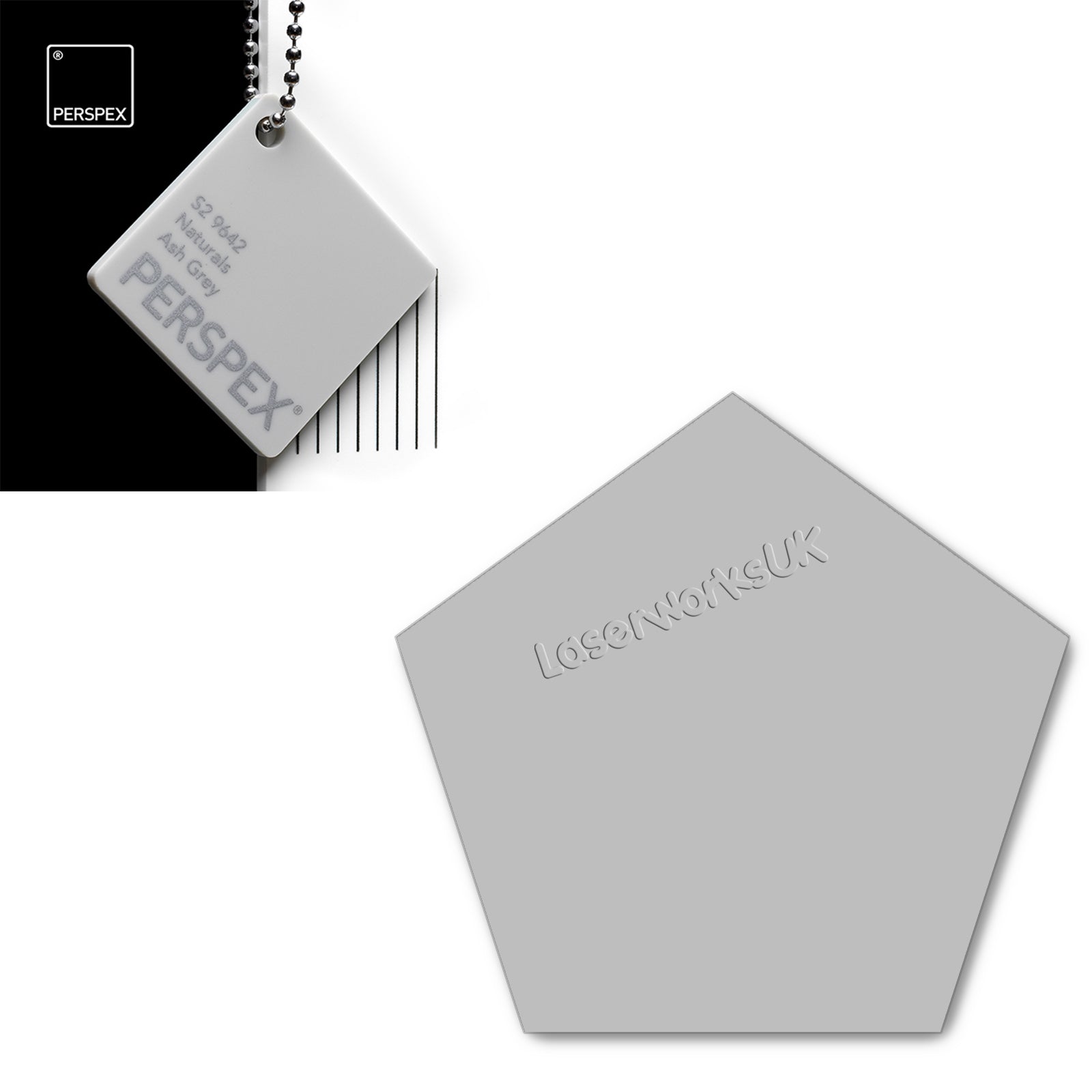 Acrylic Pentagon Blanks (8cm Pack of 6) - Laserworksuk
