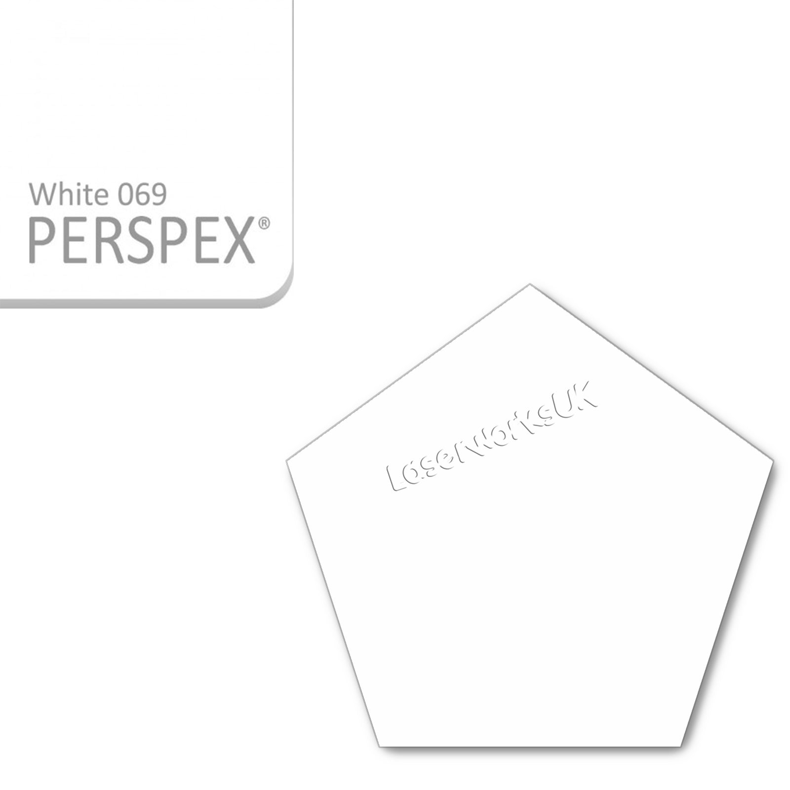 Acrylic Pentagon Blanks (8cm Pack of 6) - Laserworksuk