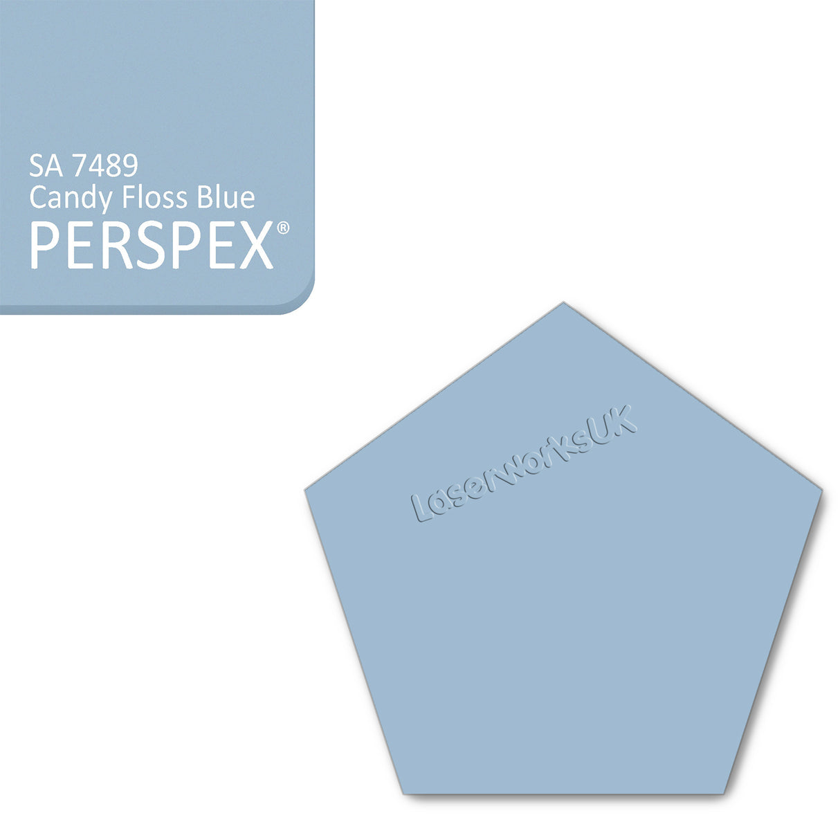 Acrylic Pentagon Blanks (6cm Pack of 8) - Laserworksuk
