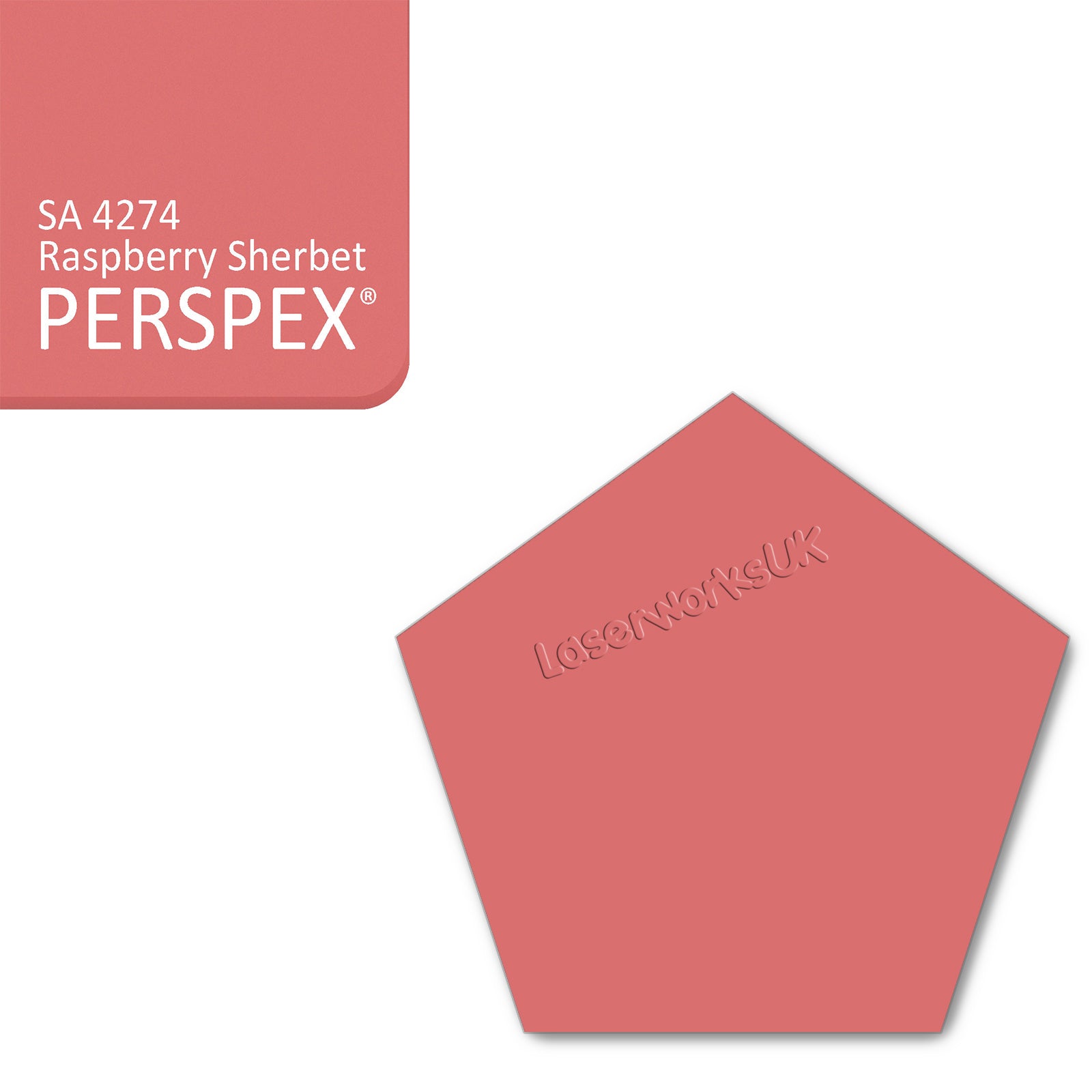 Acrylic Pentagon Blanks (8cm Pack of 6) - Laserworksuk
